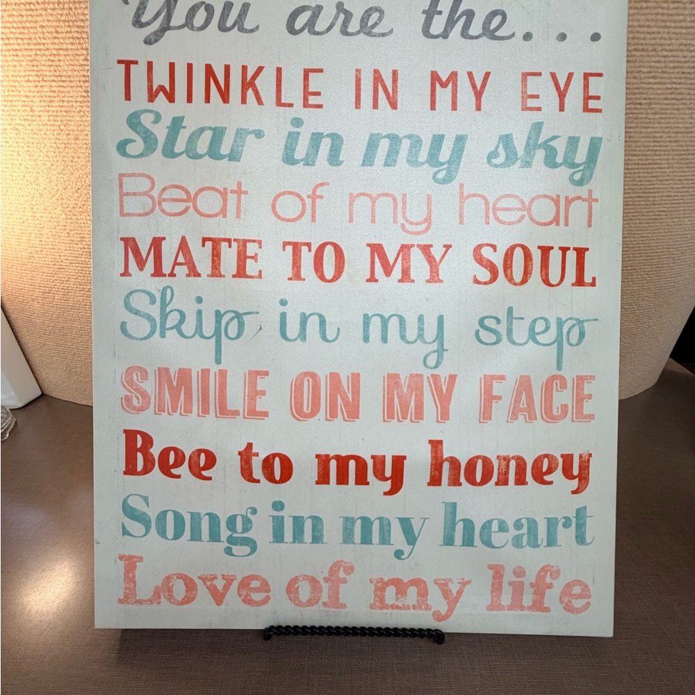 Hobby Lobby Inspirational Wall Art in Red, Blue, and Orange
